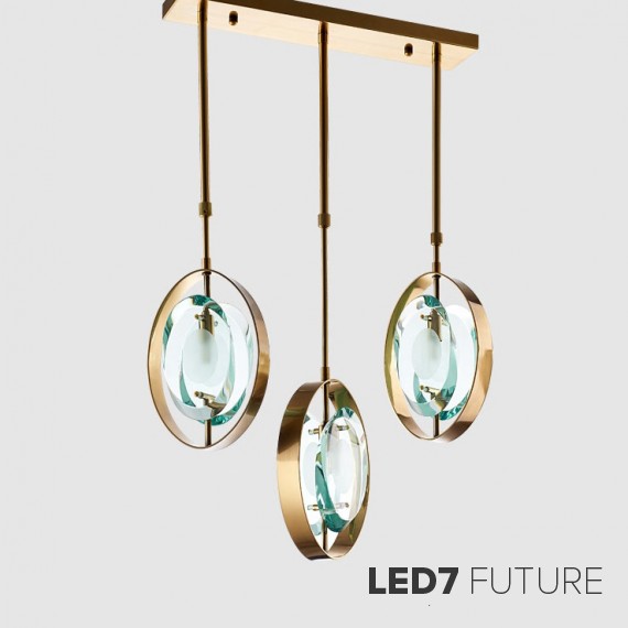 Loft Industry Modern - Green Ovals Triple